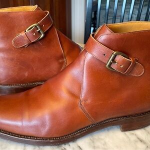 Handmade Crockett&Jones x Polo Ralph Lauren Brown Leather Desert Boots Mens 12D